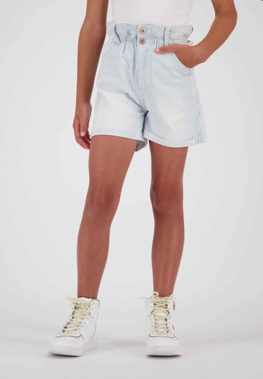 Vingino Demy - Jeansshort - Striped Denim 1 Vingino Demy - Jeansshort - Striped Denim