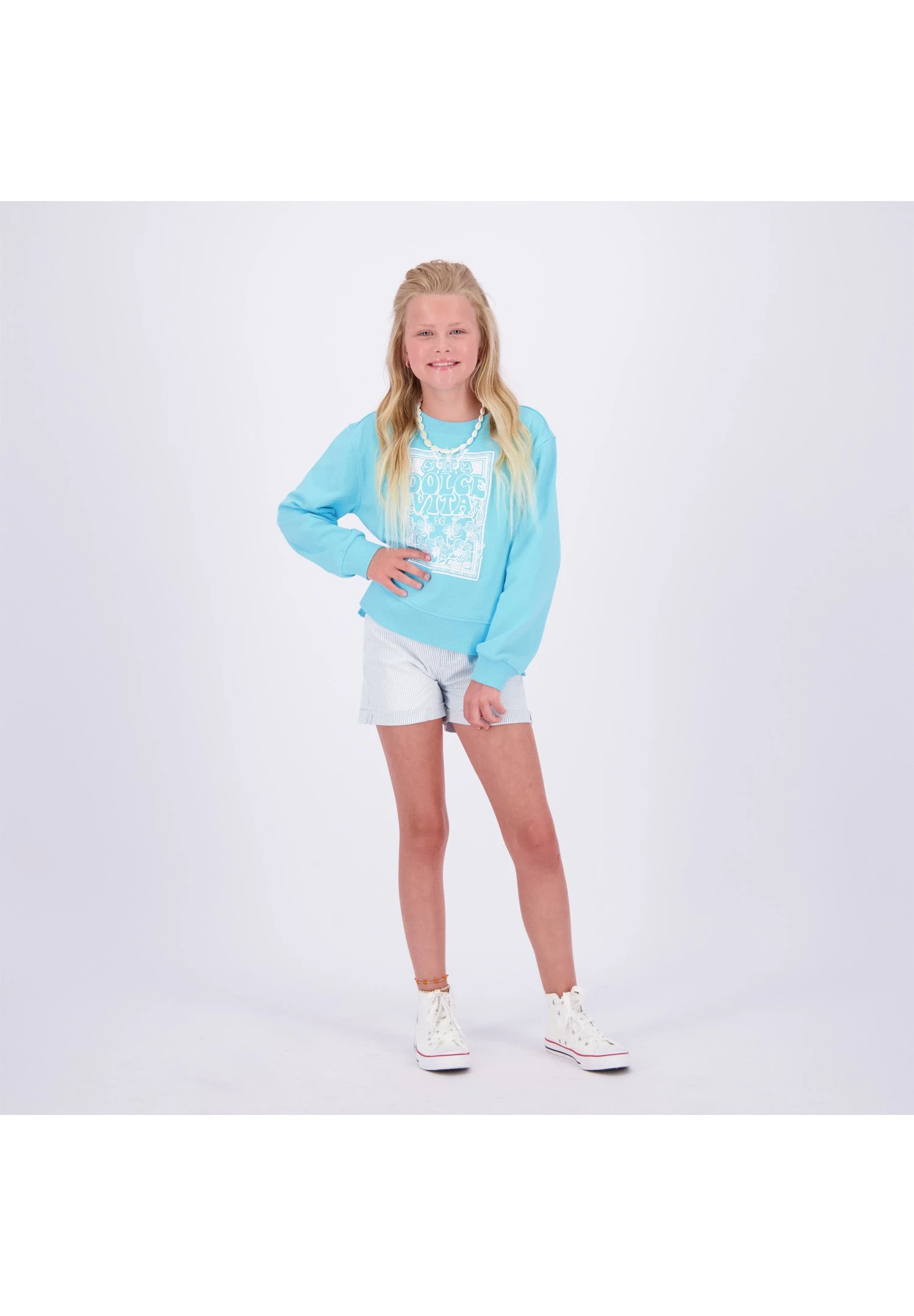 Vingino Noor - Sweater - Aqua Blue 2 Vingino Noor - Sweater - Aqua Blue - Afbeelding 2