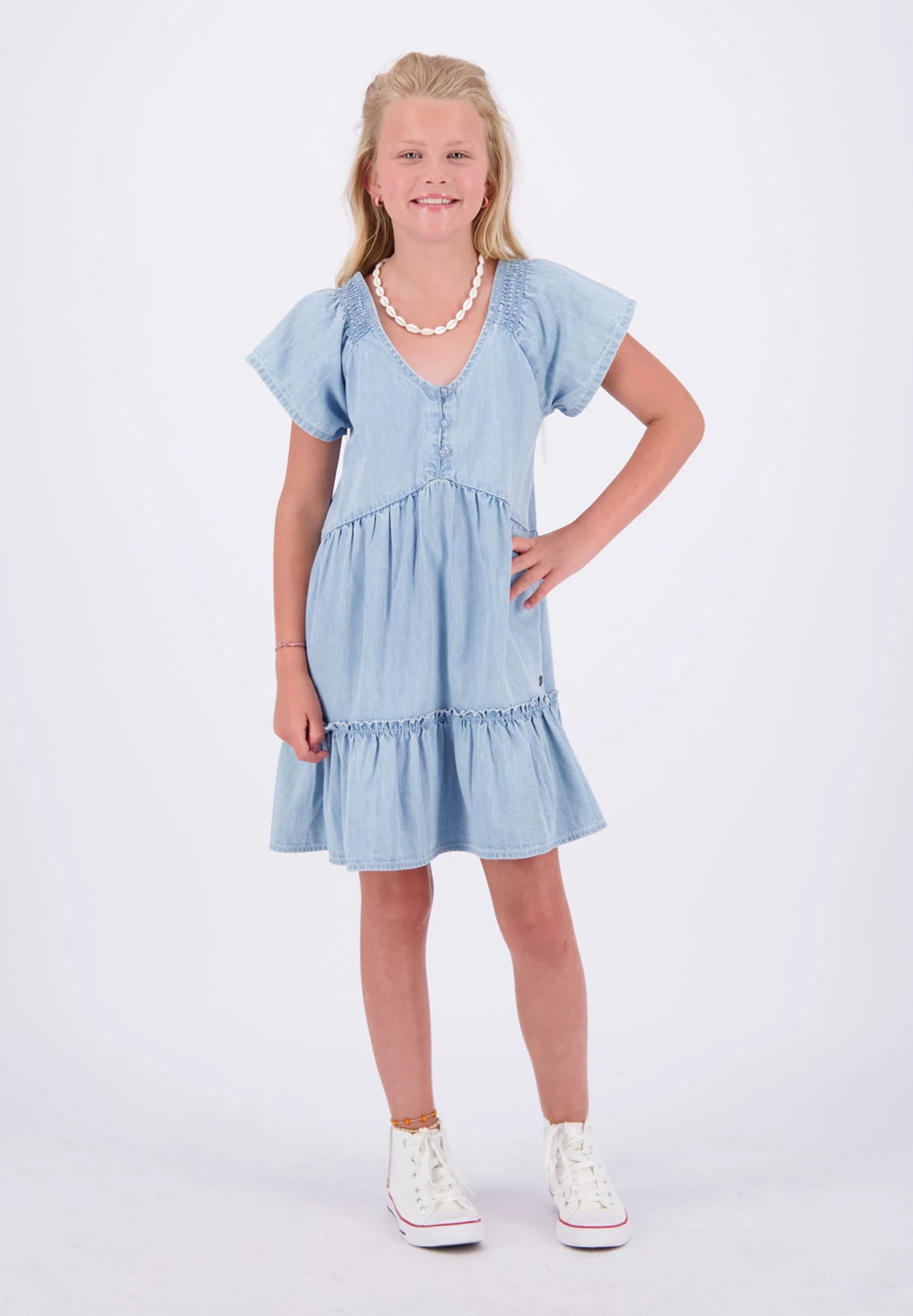 Vingino Jurk - Mid Blue Wash 2 Vingino Jurk - Mid Blue Wash - Afbeelding 2