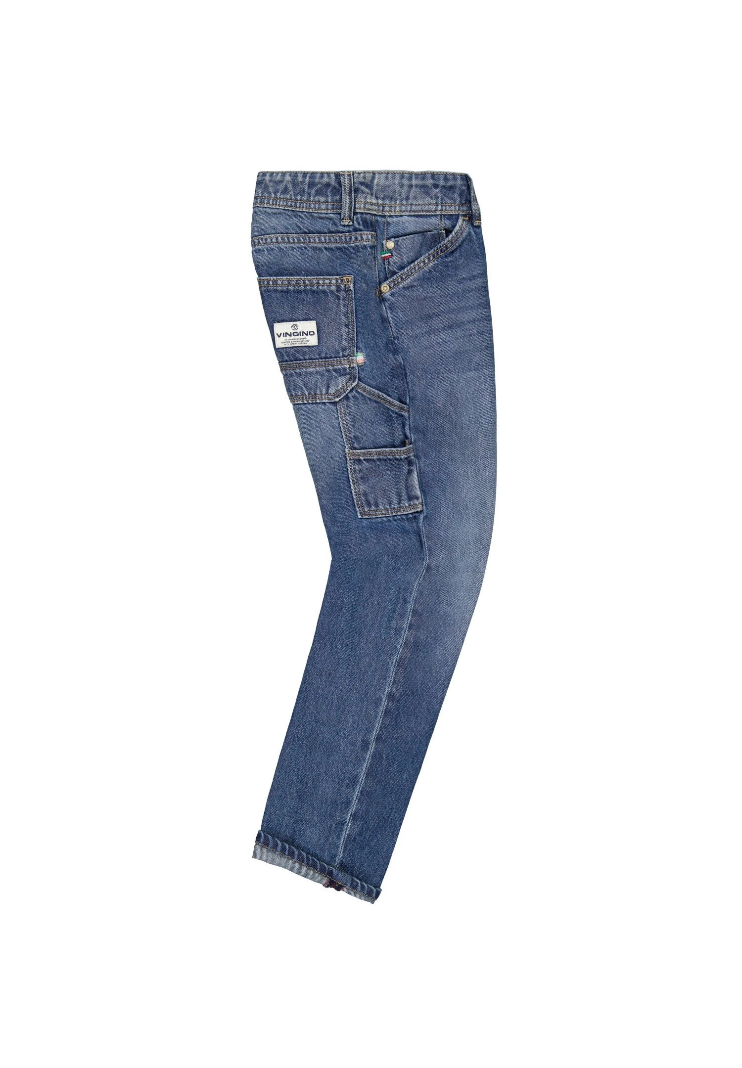 Vingino Peppe Carpenter- Straight Leg Jeans - Blue Vintage 6 Vingino Peppe Carpenter- Straight Leg Jeans - Blue Vintage - Afbeelding 6