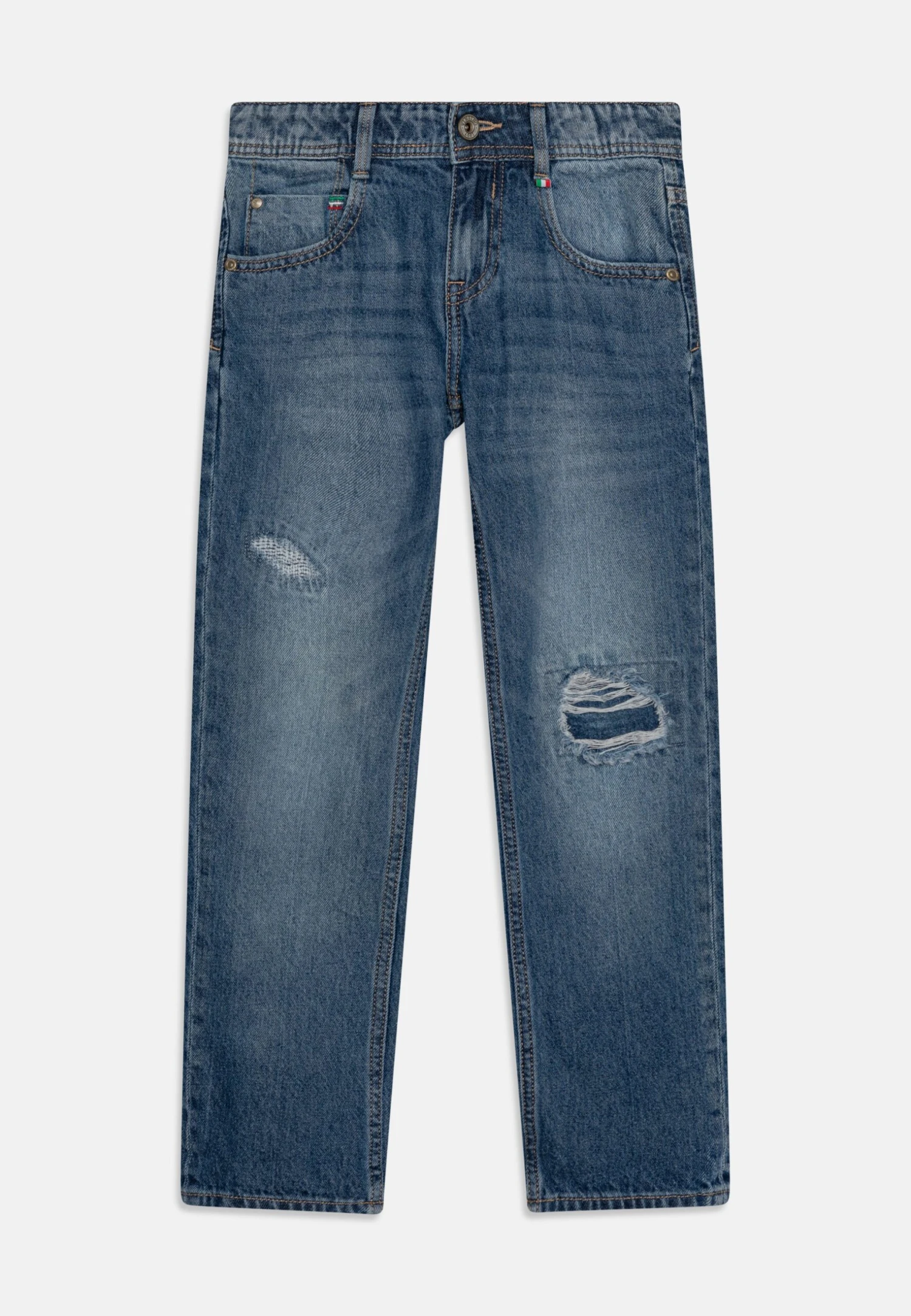 Vingino Baggio- Straight Leg Jeans - Blue Vintage 1 Vingino Baggio- Straight Leg Jeans - Blue Vintage