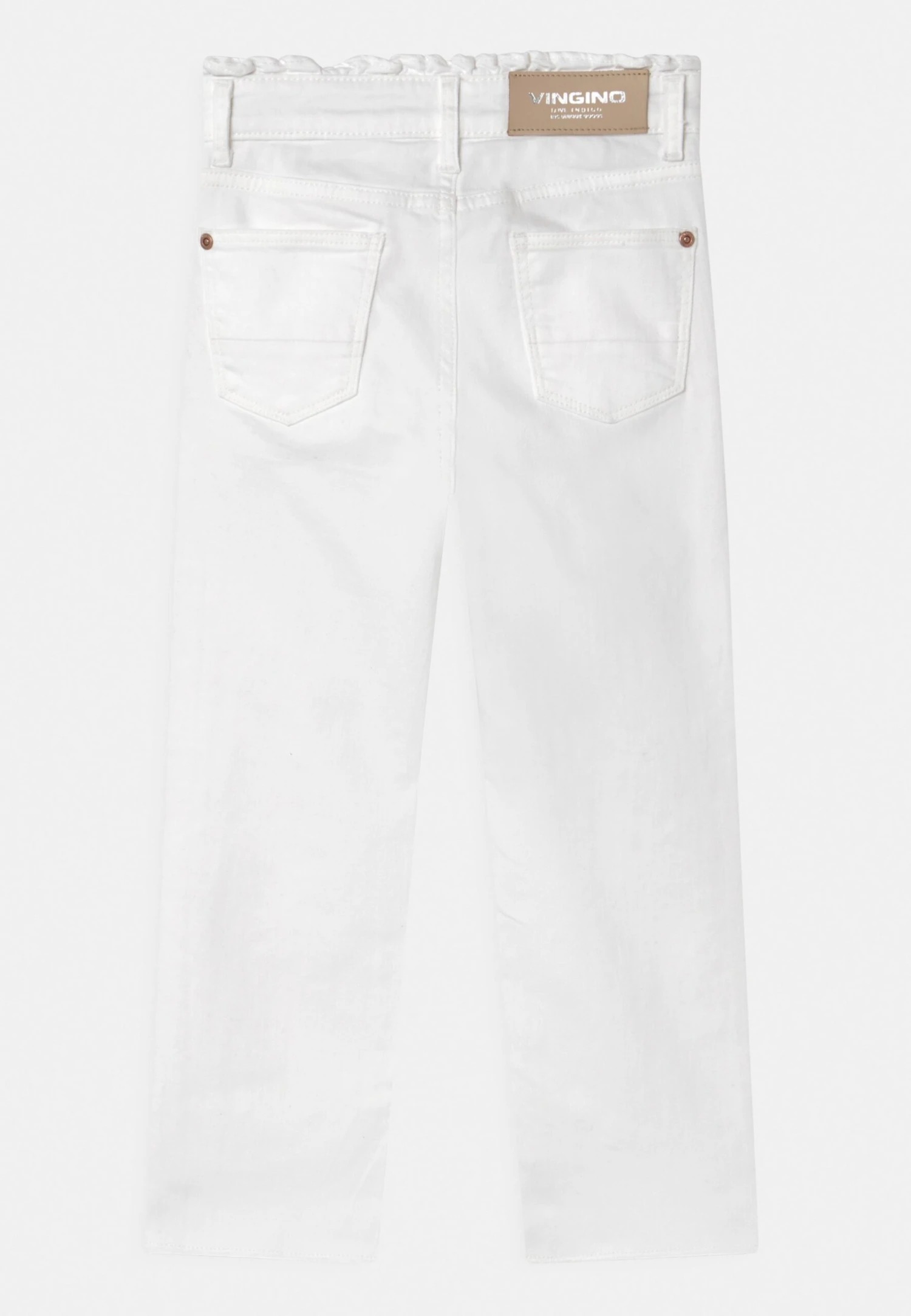 Vingino Candy Ruffle - Straight Leg Jeans - White Denim 2 Vingino Candy Ruffle - Straight Leg Jeans - White Denim - Afbeelding 2