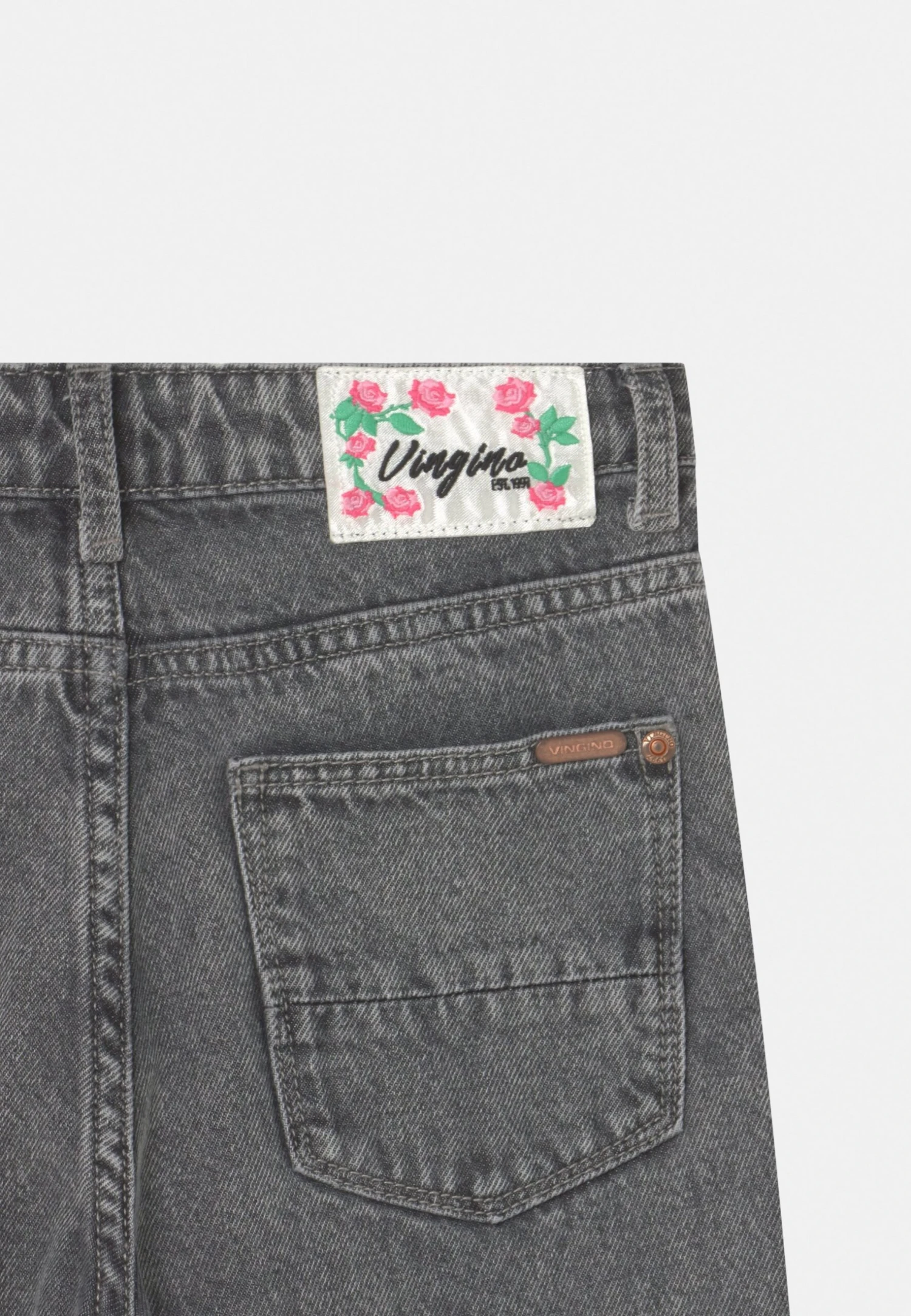 Vingino Chiara - Relaxed Fit Jeans - Grey Vintage 3 Vingino Chiara - Relaxed Fit Jeans - Grey Vintage - Afbeelding 3