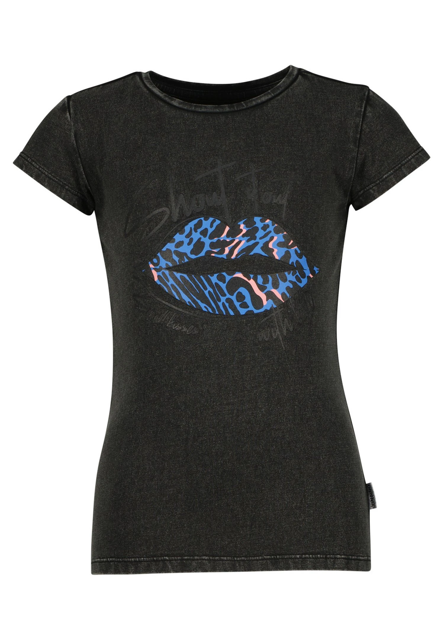 Vingino Hilda - T-Shirt Print - Washed Black 1 Vingino Hilda - T-Shirt Print - Washed Black