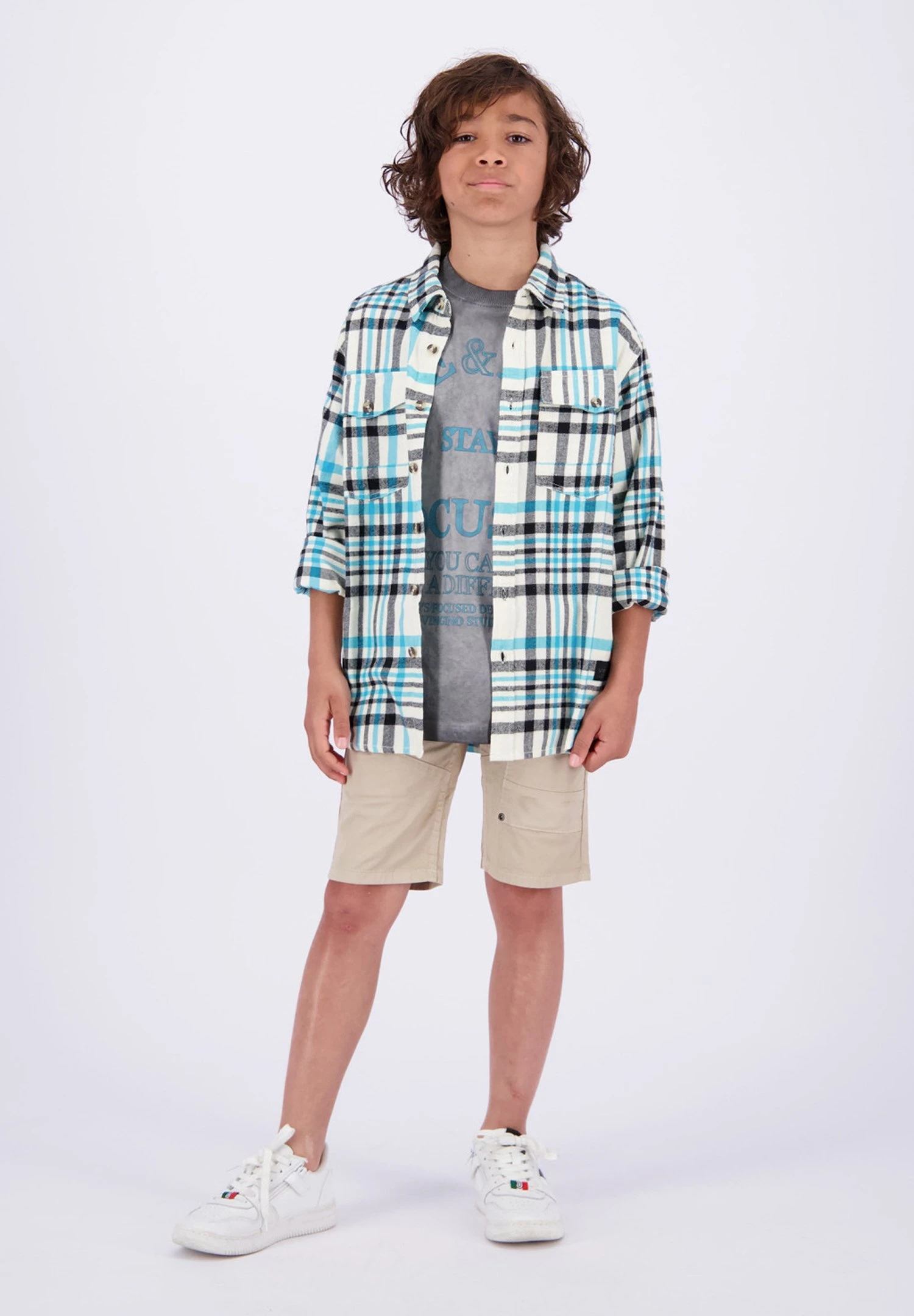 Vingino Leano Oversized Fit - Overhemd - Arctic Blue 1 Vingino Leano Oversized Fit - Overhemd - Arctic Blue