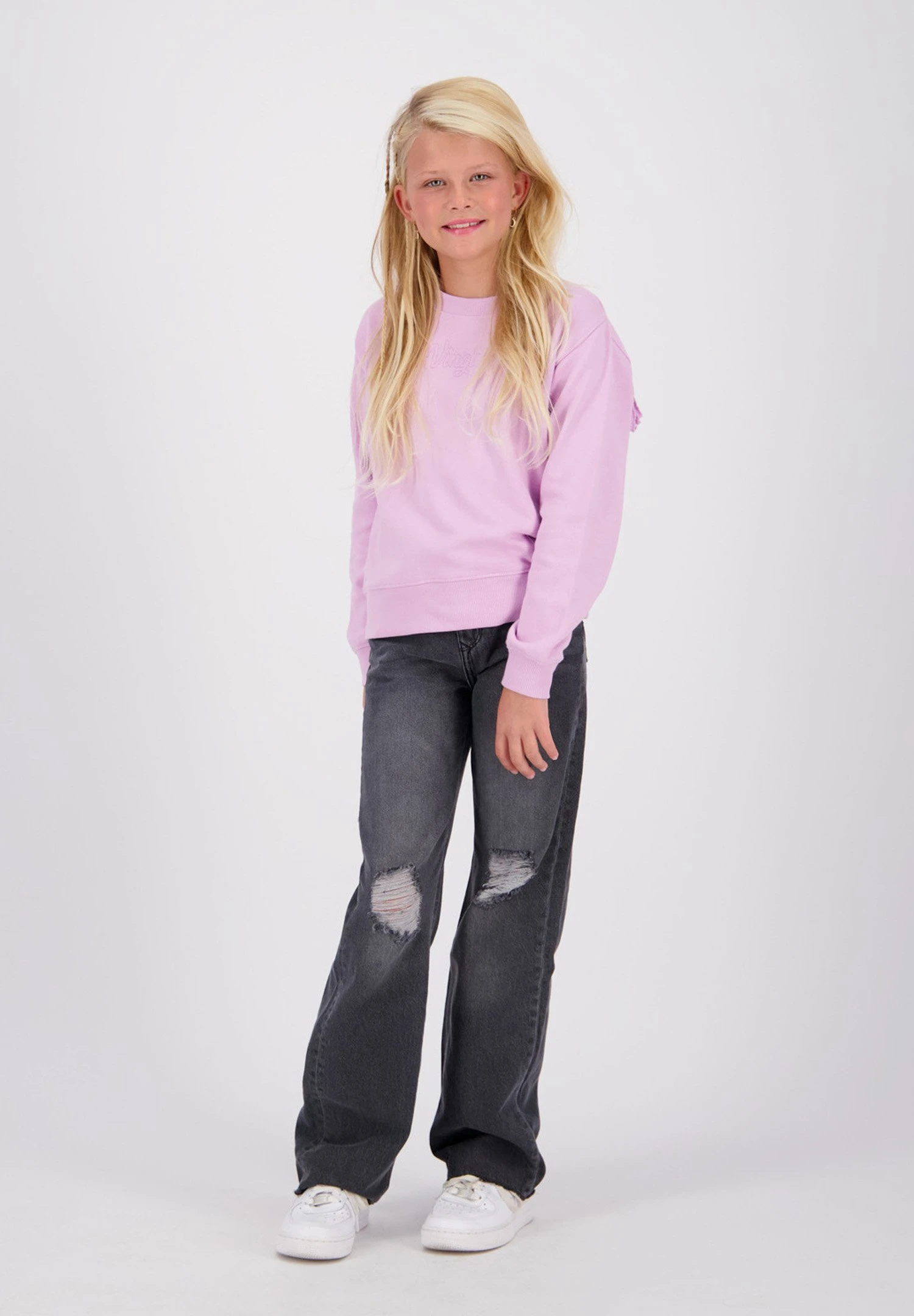 Vingino Cato Destroy- Flared Jeans - Black Vintage 1 Vingino Cato Destroy- Flared Jeans - Black Vintage