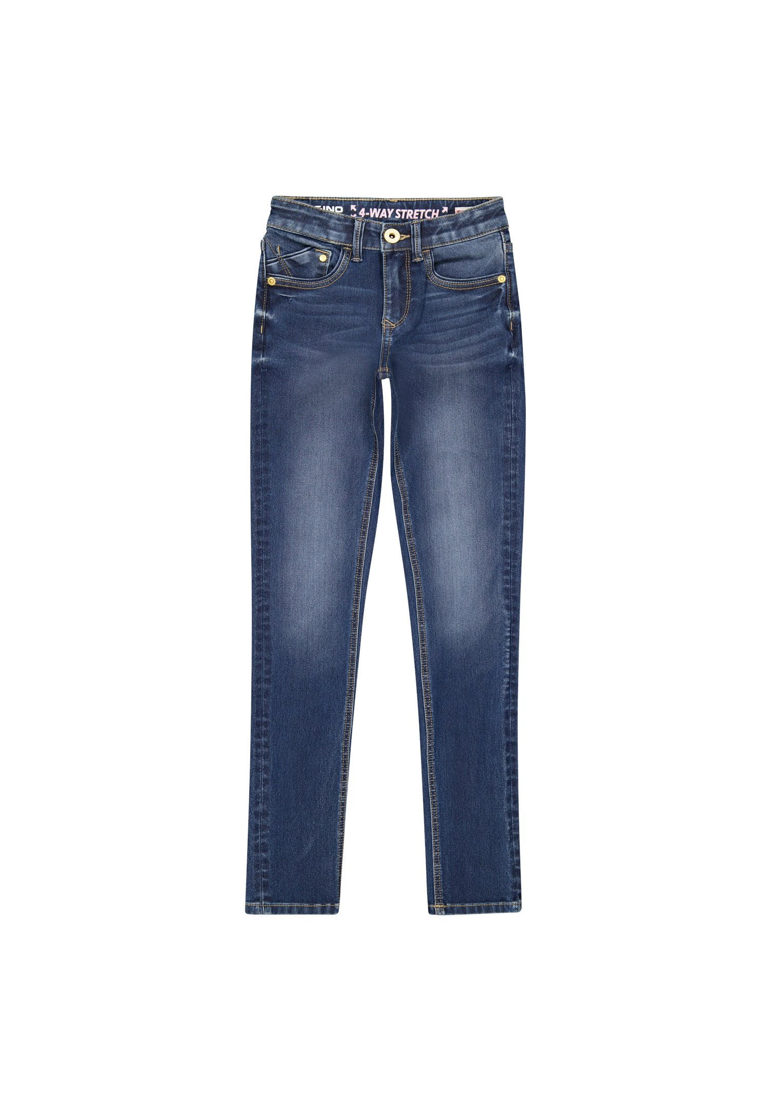 Vingino Bella- Slim Fit Jeans - Blue Vintage 4 Vingino Bella- Slim Fit Jeans - Blue Vintage - Afbeelding 4