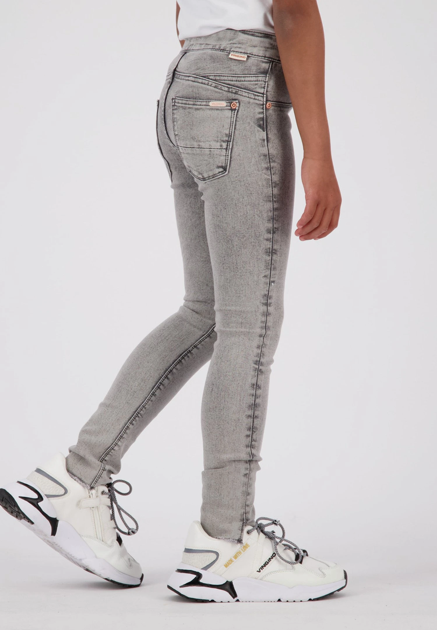 Vingino Tregging Bibine Cropped - Jeans Skinny Fit - Light Grey 3 Vingino Tregging Bibine Cropped - Jeans Skinny Fit - Light Grey - Afbeelding 3