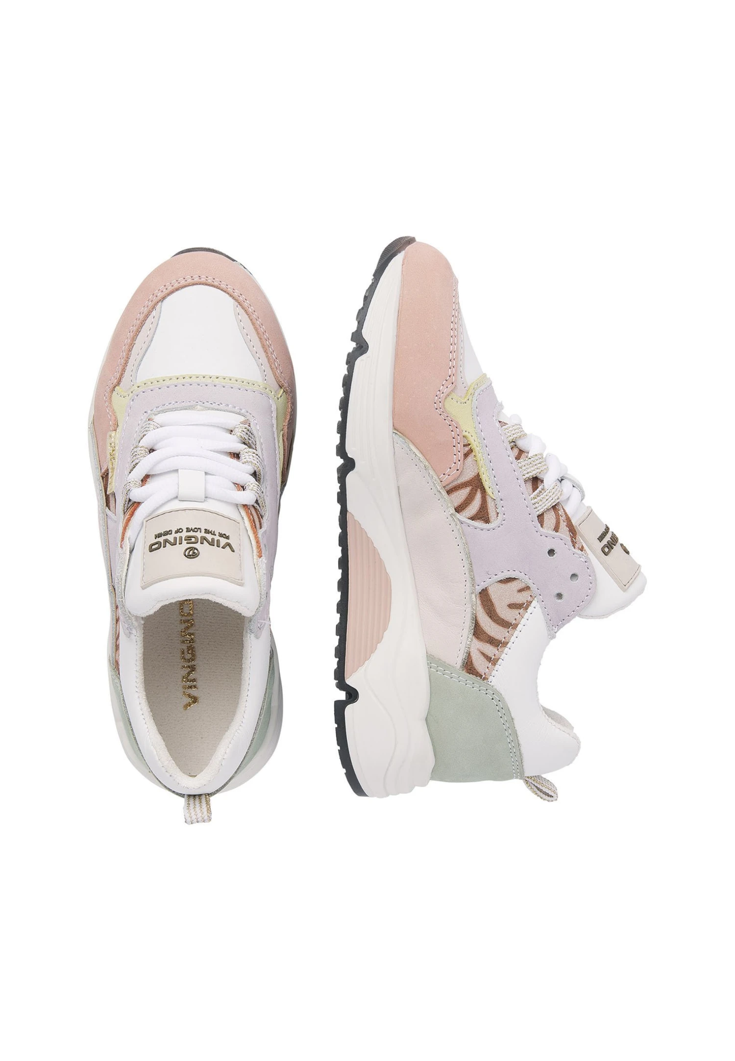 Vingino Audrey Vg47-6000-01 - Sneakers Laag - White Multi Coloured 3 Vingino Audrey Vg47-6000-01 - Sneakers Laag - White Multi Coloured - Afbeelding 3