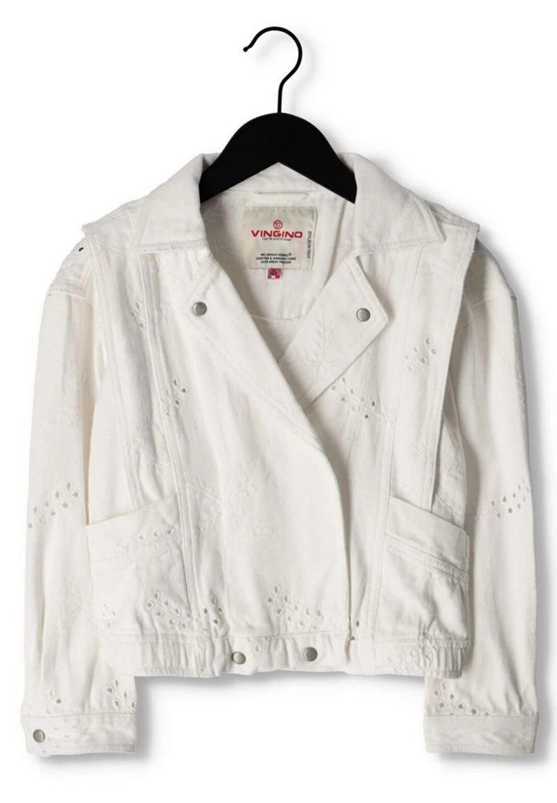 Vingino Broderie - Wit - Maat 1 - Lichte Jas - Wit 3 Vingino Broderie - Wit - Maat 1 - Lichte Jas - Wit - Afbeelding 3