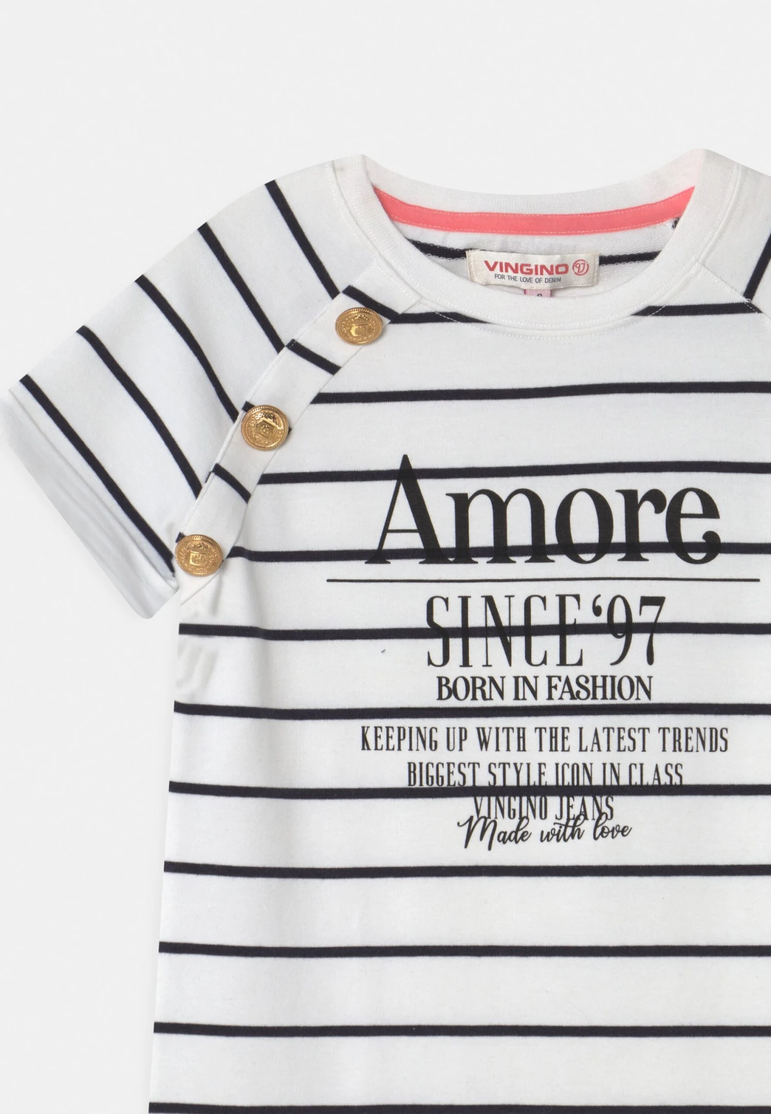 Vingino Pirza - Jerseyjurk - Real White 3 Vingino Pirza - Jerseyjurk - Real White - Afbeelding 3