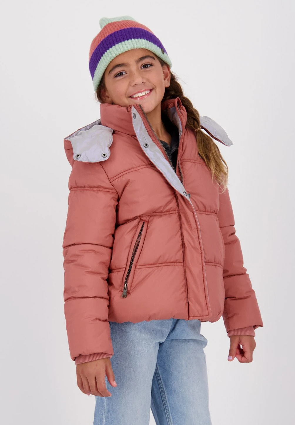 Vingino Meiden Timmely Wild - Winterjas - Salmon 1 Vingino Meiden Timmely Wild - Winterjas - Salmon