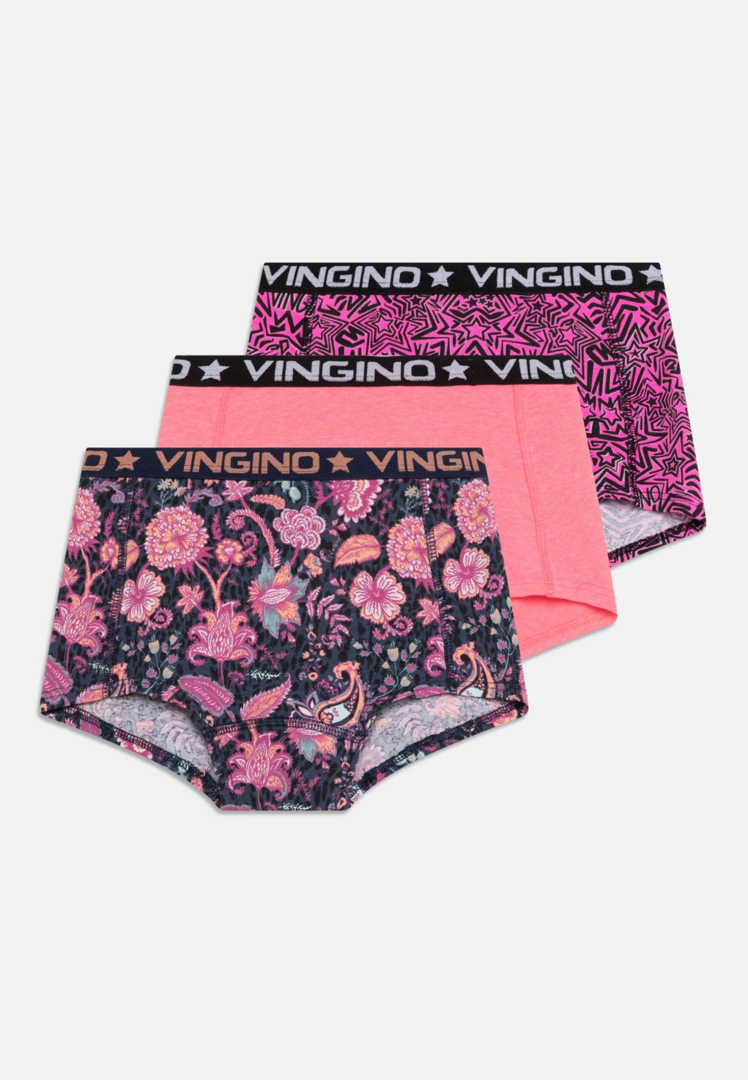 Vingino Geometric Star 3 Pack - Onderbroeken - Pink 1 Vingino Geometric Star 3 Pack - Onderbroeken - Pink