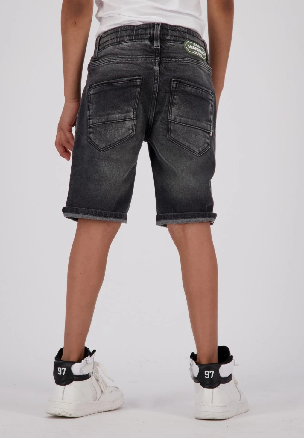 Vingino Cecario - Jeansshort - Black Vintage 2 Vingino Cecario - Jeansshort - Black Vintage - Afbeelding 2