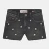 Vingino Dafina Flower - Jeansshort - Black Vintage