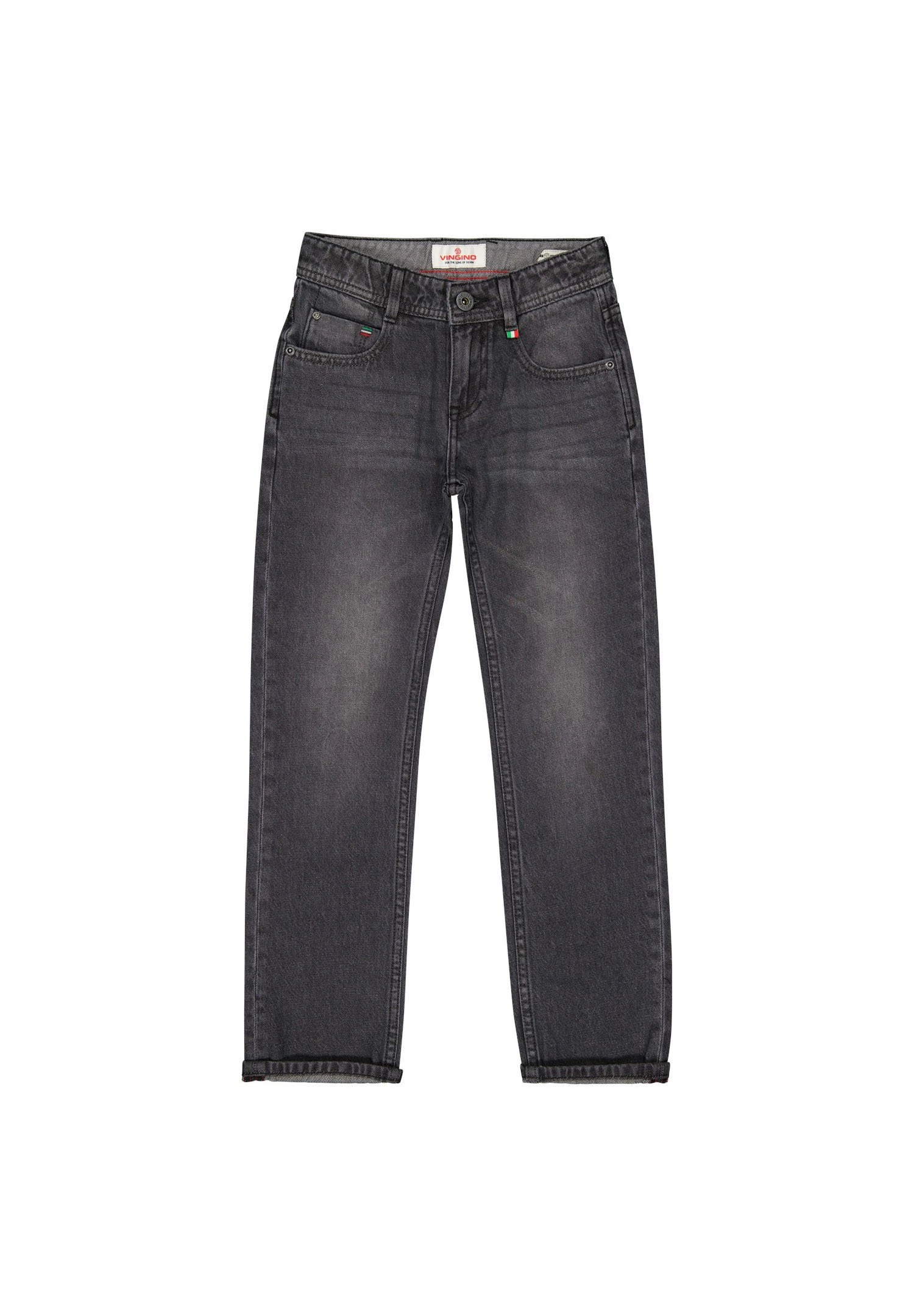 Vingino Baggio Vintage- Straight Leg Jeans - Dark Grey Vintage 3 Vingino Baggio Vintage- Straight Leg Jeans - Dark Grey Vintage - Afbeelding 3