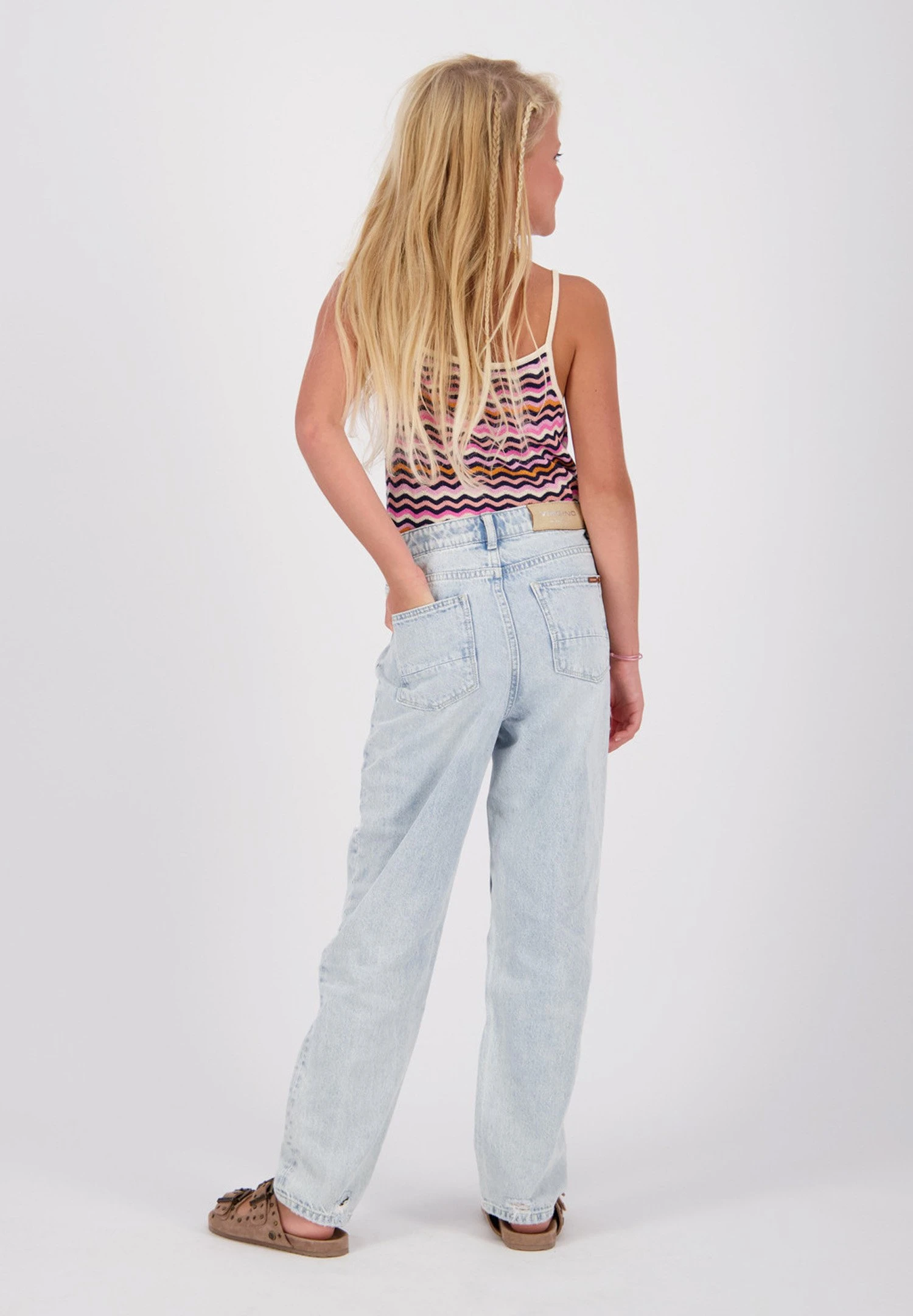 Vingino Chiara Damage - Relaxed Fit Jeans - Light Bleach 2 Vingino Chiara Damage - Relaxed Fit Jeans - Light Bleach - Afbeelding 2