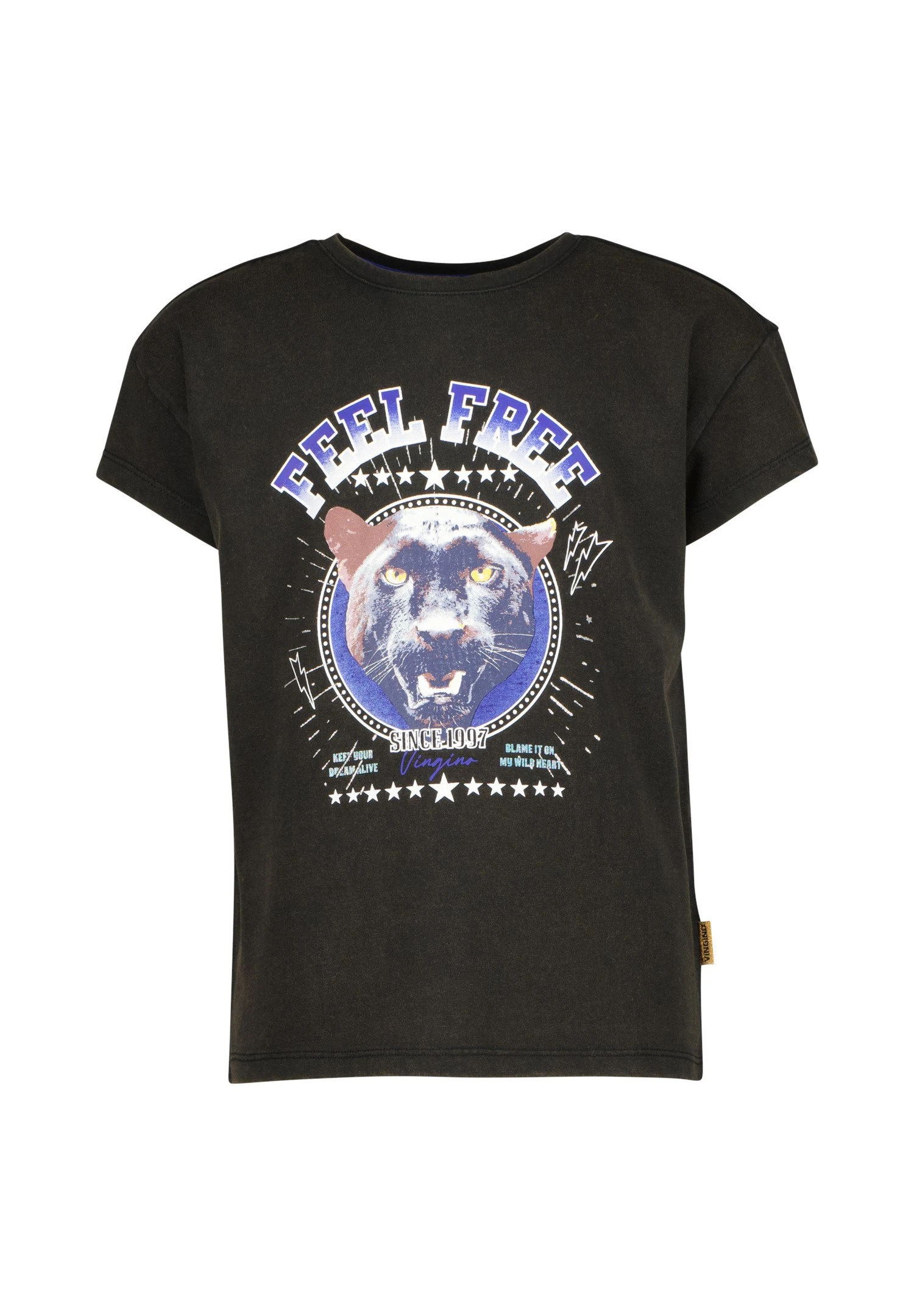 Vingino Hemly- T-Shirt Print - Washed Black 4 Vingino Hemly- T-Shirt Print - Washed Black - Afbeelding 4