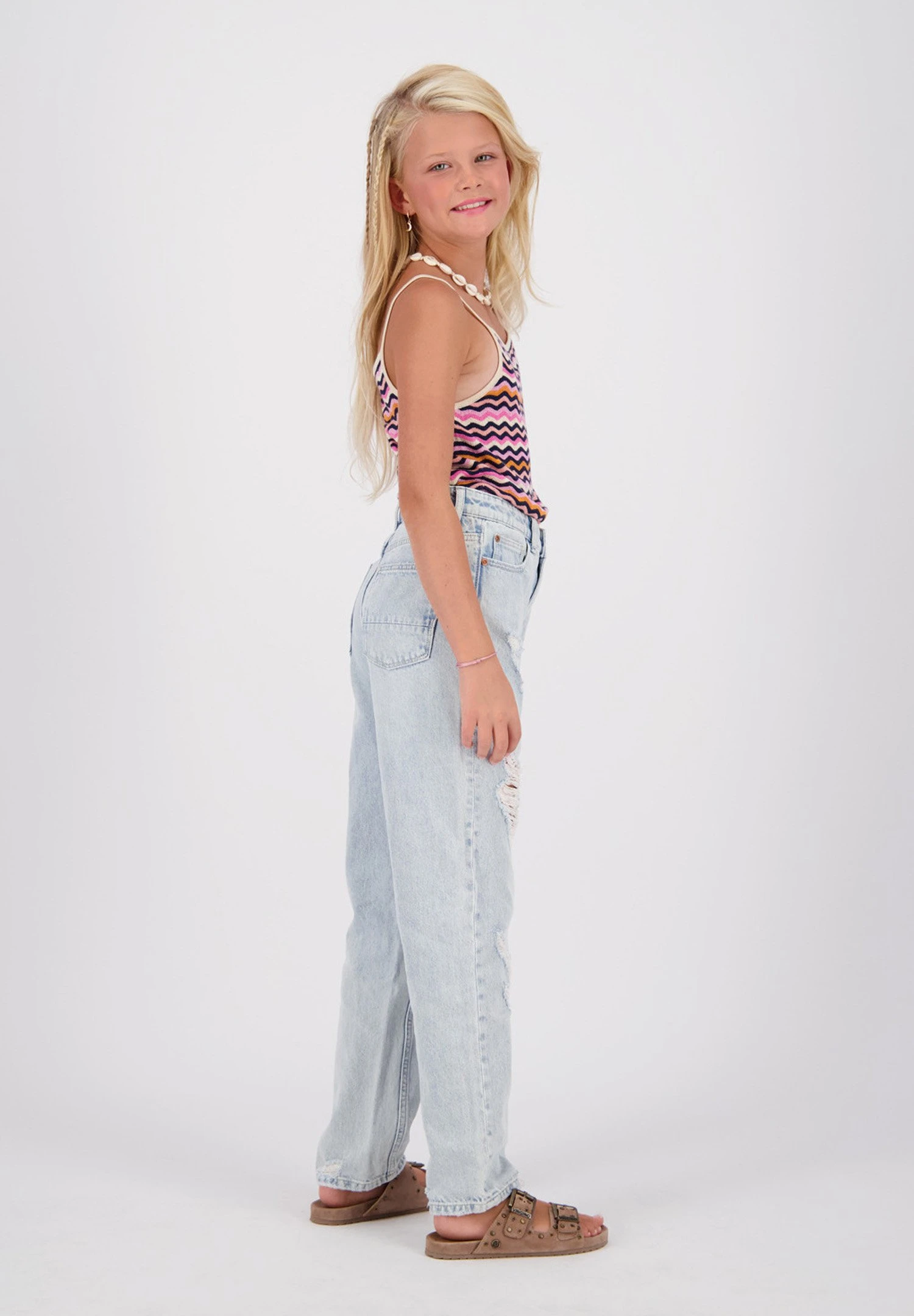 Vingino Chiara Damage - Relaxed Fit Jeans - Light Bleach 3 Vingino Chiara Damage - Relaxed Fit Jeans - Light Bleach - Afbeelding 3