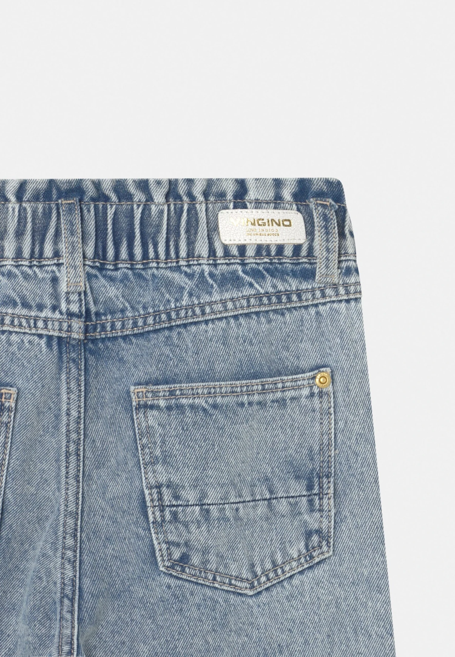 Vingino Chiara Pleat - Relaxed Fit Jeans - Light Vintage 3 Vingino Chiara Pleat - Relaxed Fit Jeans - Light Vintage - Afbeelding 3