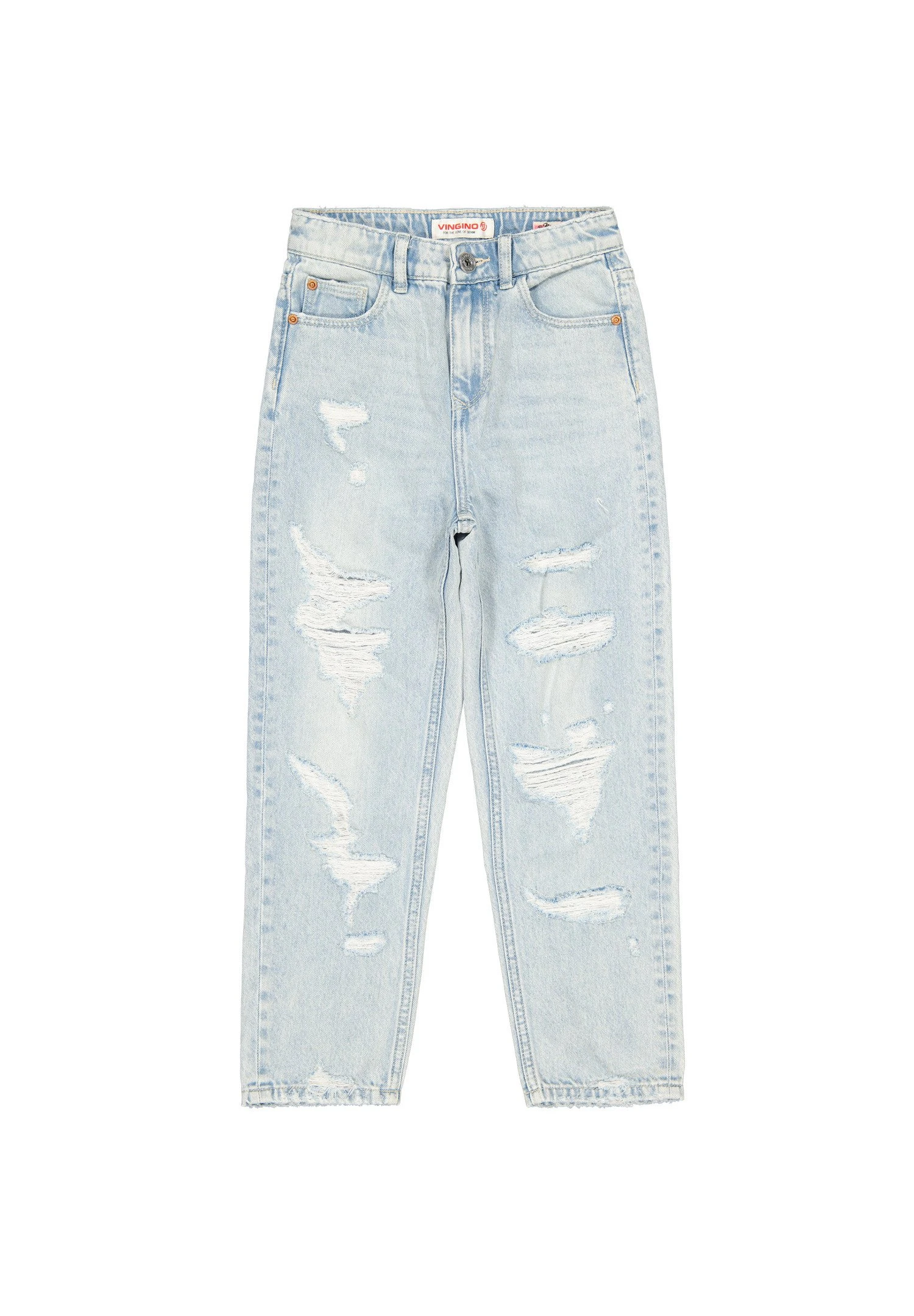 Vingino Chiara Damage - Relaxed Fit Jeans - Light Bleach 4 Vingino Chiara Damage - Relaxed Fit Jeans - Light Bleach - Afbeelding 4